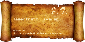 Hasenfratz Tivadar névjegykártya