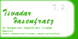 tivadar hasenfratz business card